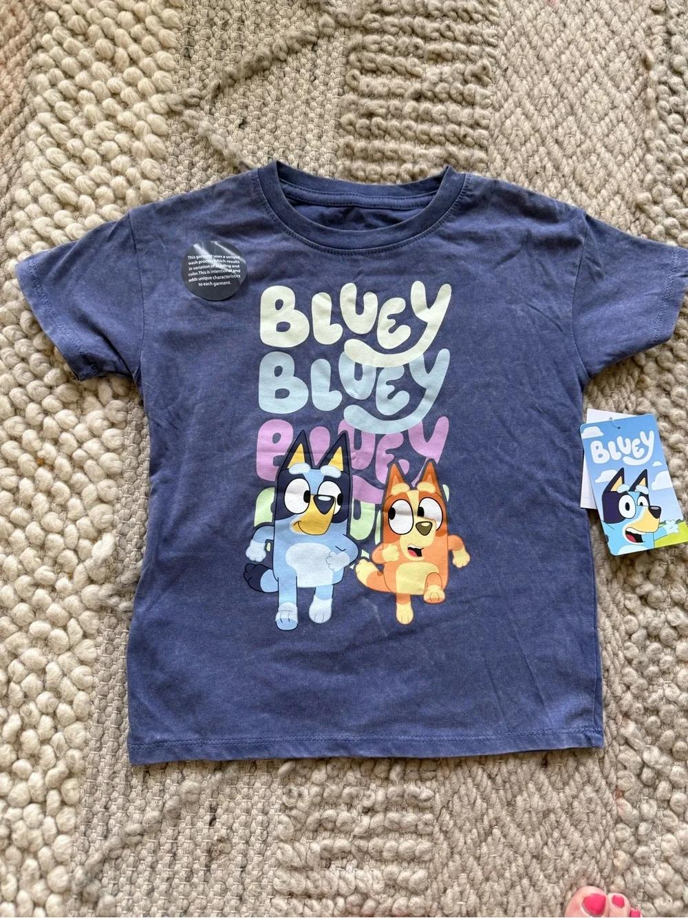 Bluey blue gray 4T  Short Sleeve Graphic Tee -licensed nwt